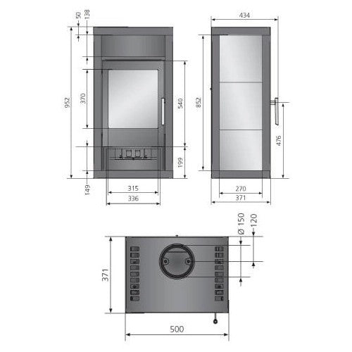 Kaminofen Justus Texas 6 kW - Brennholz