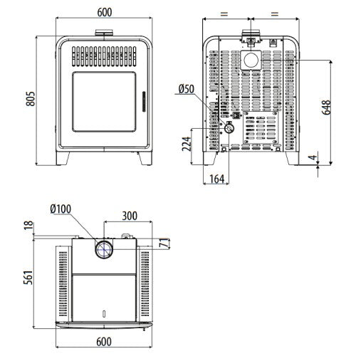 Pelletofen MCZ CUTE Air 8 M1+ 8 kW - Brennholz