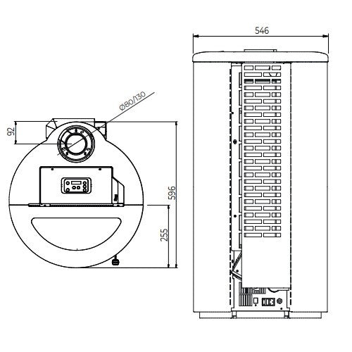 Pelletofen Royal Grazia E Air 80 US 8,2 kW - Brennholz