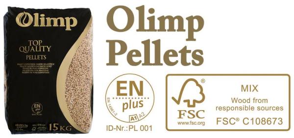 Olimp Holzpellets 6mm ENplus-A1, 65 x 15kg Palette