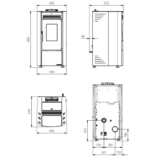 Pelletofen La Nordica Extraflame Ketty Evo 2.0 | 6,5 kW